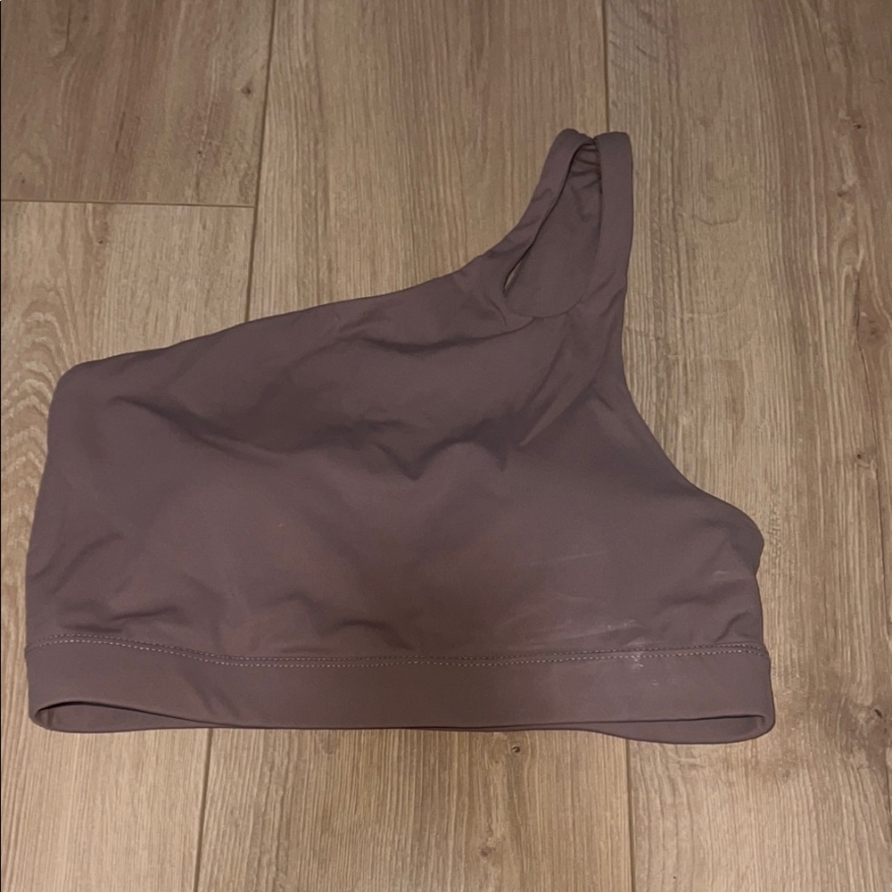 Love Tree Brown Crop Top Asymmetrical Design
